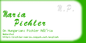 maria pichler business card